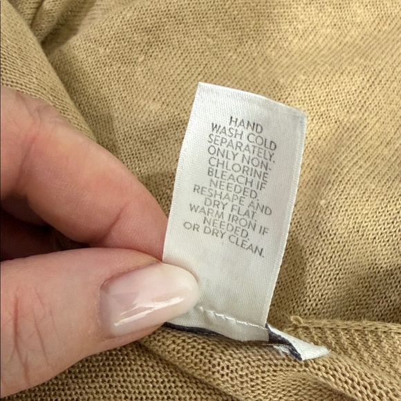 J. Jill One Size Linen Blend Tassel Kimono Ruana Wrap Beige Tan - Picture 5 of 5